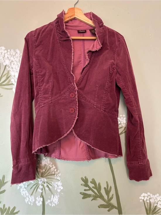 Louie Jackets & Blazers - Berry Frayed Edge Corduroy Blazer